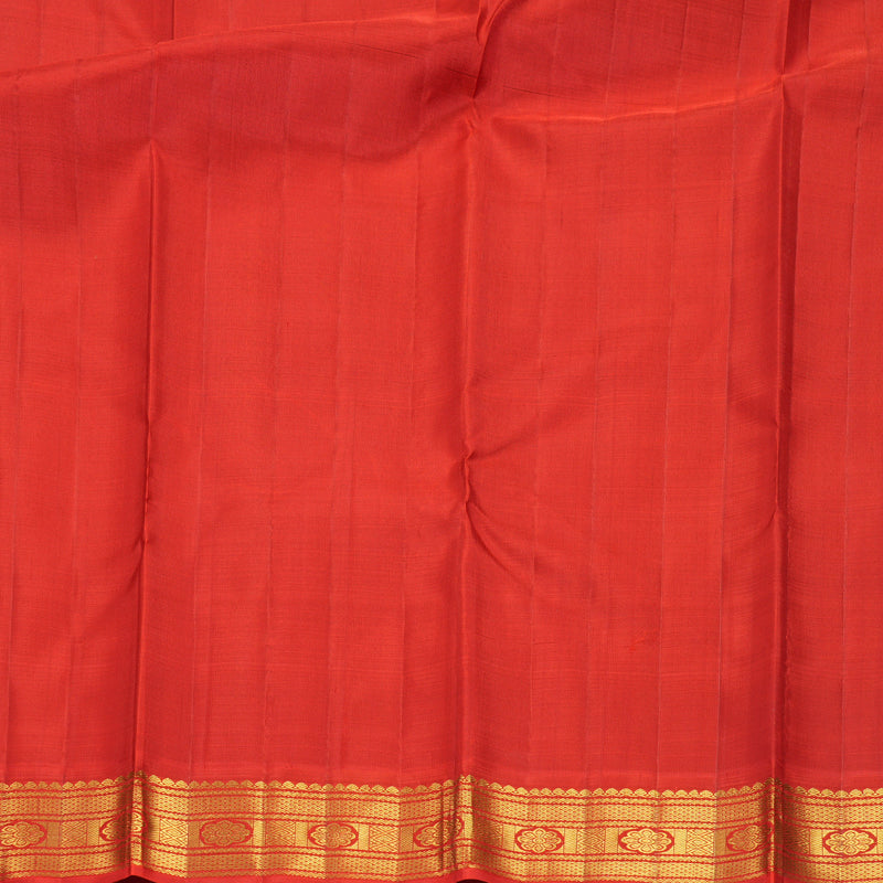 Hayagrivas Handloom Fluorescent Green Kanjivaram Silk Saree with Red Border KBF968I2-2