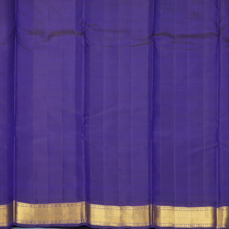 Hayagrivas Handloom Sandal Beige Kanjivaram Silk Saree with Purple Border KBF968I2-4