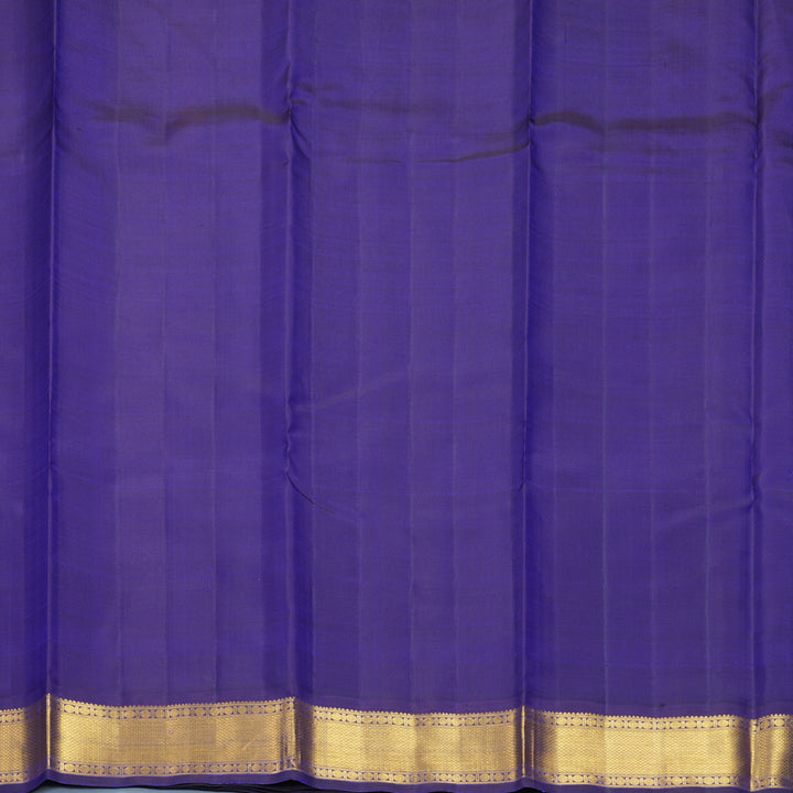 Hayagrivas Handloom Sandal Beige Kanjivaram Silk Saree with Purple Border KBF968I2-4