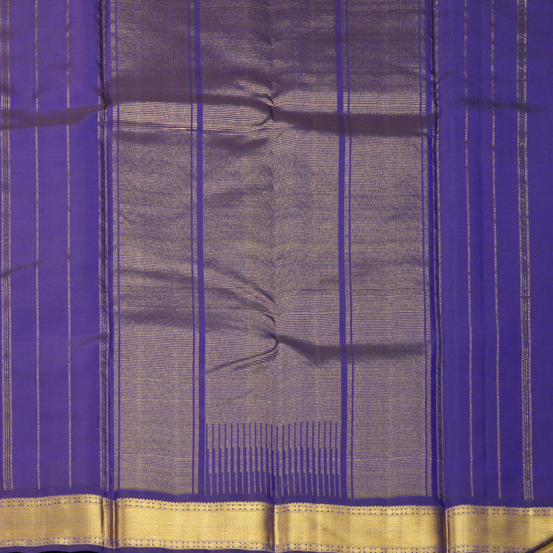 Hayagrivas Handloom Sandal Beige Kanjivaram Silk Saree with Purple Border KBF968I2-4