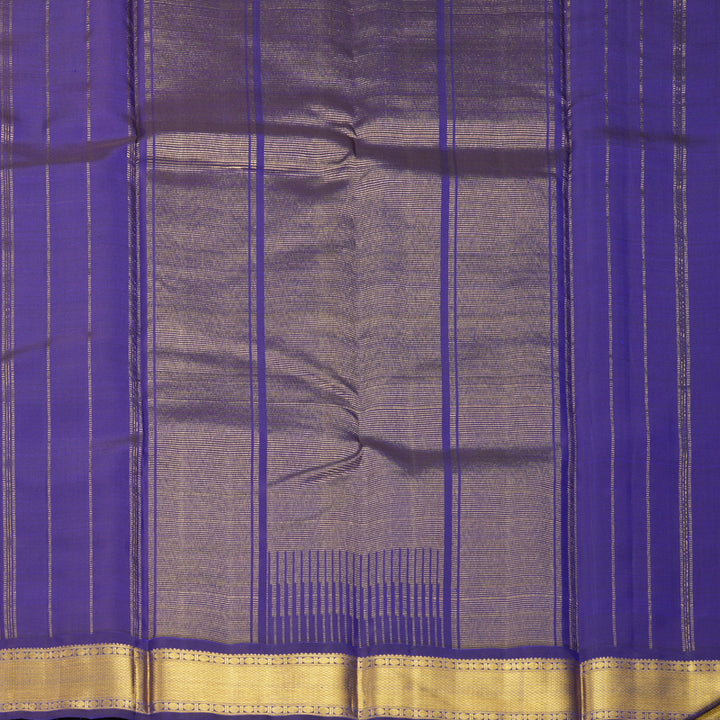 Hayagrivas Handloom Sandal Beige Kanjivaram Silk Saree with Purple Border KBF968I2-4
