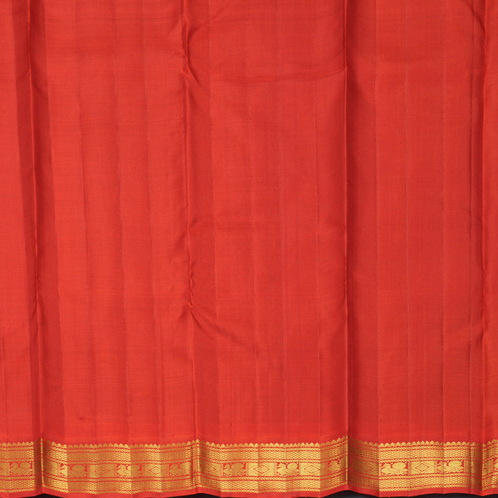 Hayagrivas Handloom Sea Green Kanjivaram Silk Saree with Red Border KBF968I2-6