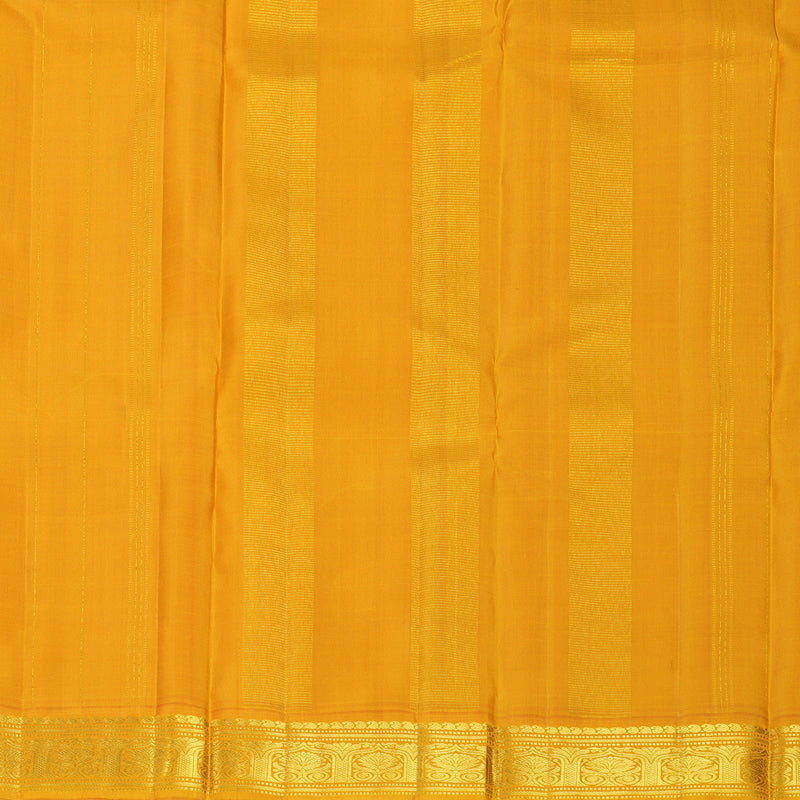 Hayagrivas Handloom Purple Kanjivaram Silk Saree with Mango Yellow Border KBF968I2-7