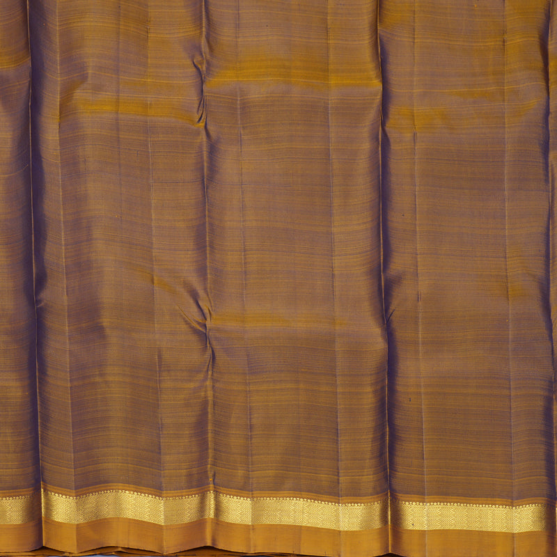 Hayagrivas Handloom Mayilkazhuthu Kanjivaram Silk Saree with Honey Mustard Border KBF969I1-2