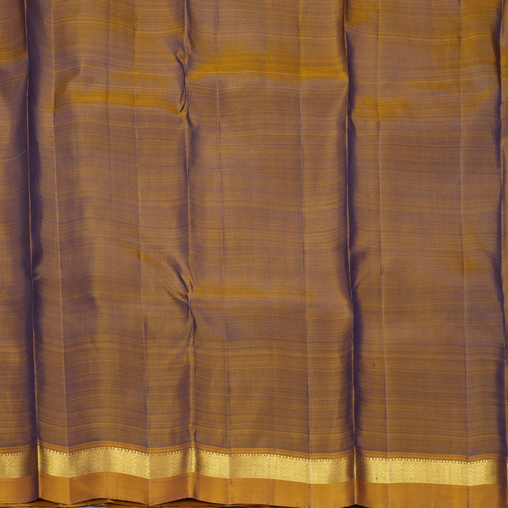 Hayagrivas Handloom Mayilkazhuthu Kanjivaram Silk Saree with Honey Mustard Border KBF969I1-2