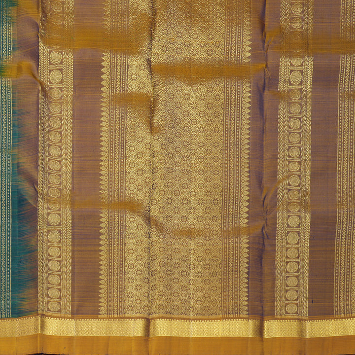 Hayagrivas Handloom Mayilkazhuthu Kanjivaram Silk Saree with Honey Mustard Border KBF969I1-2