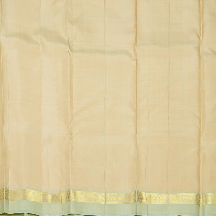 Hayagrivas Handloom Mild Peach Kanjivaram Silk Saree with Pastel Green Border KBF969I1-6