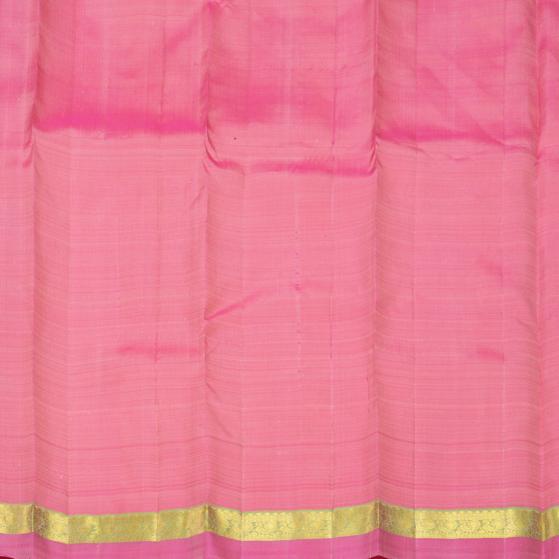 Hayagrivas Handloom Peach Kanjivaram Silk Saree with Pink Border KBF969I1-8