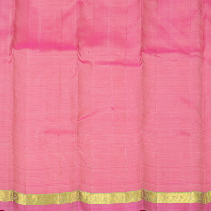 Hayagrivas Handloom Peach Kanjivaram Silk Saree with Pink Border KBF969I1-8