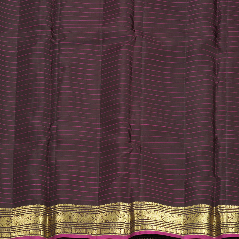 Hayagrivas Handloom Kanchana Brown Kanjivaram Silk Saree KBF969I10-1