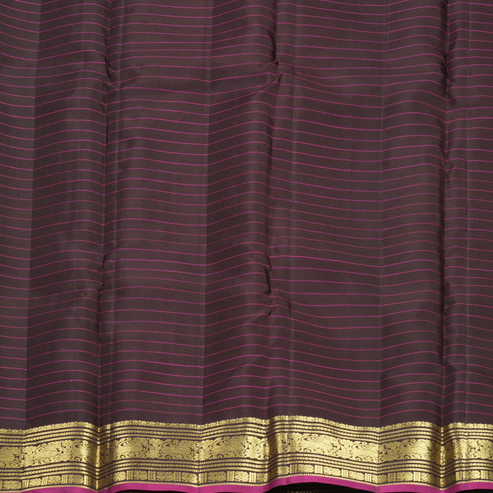 Hayagrivas Handloom Kanchana Brown Kanjivaram Silk Saree KBF969I10-1