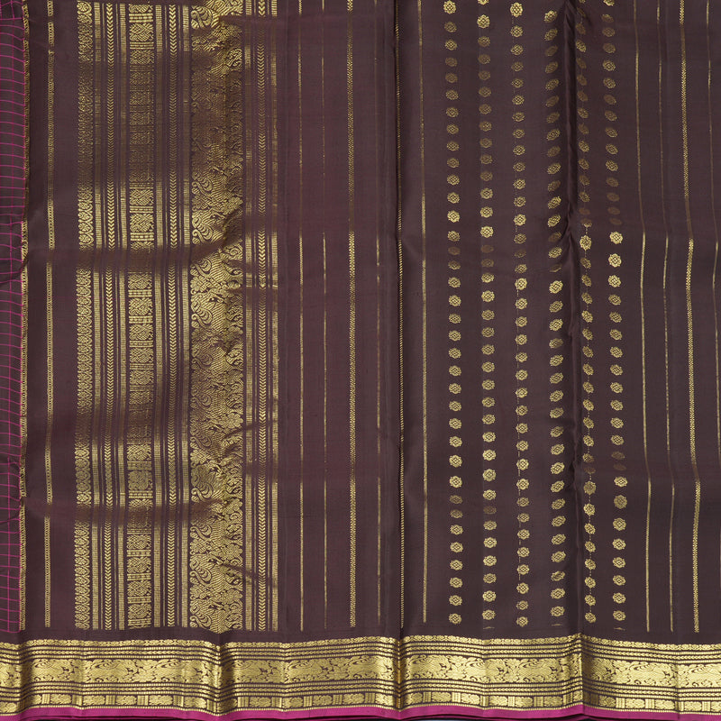 Hayagrivas Handloom Kanchana Brown Kanjivaram Silk Saree KBF969I10-1