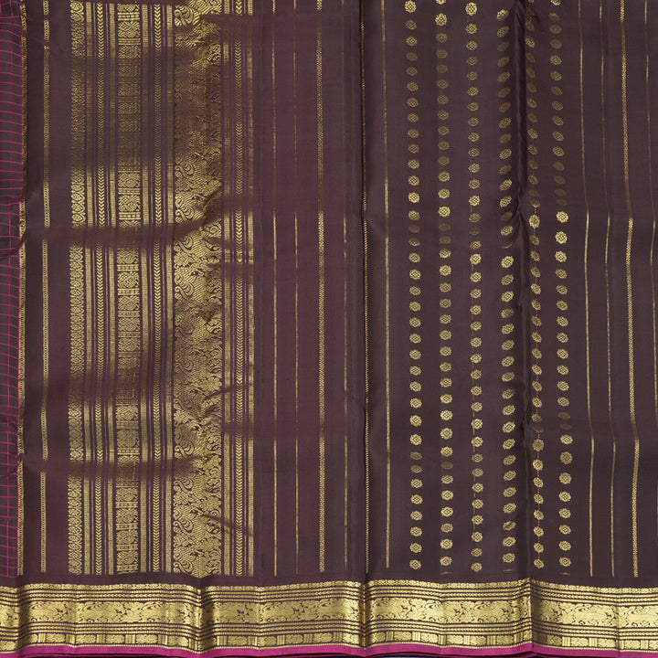 Hayagrivas Handloom Kanchana Brown Kanjivaram Silk Saree KBF969I10-1