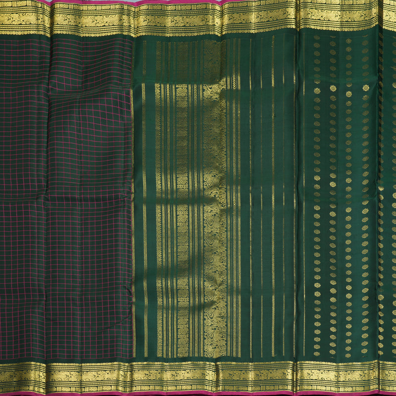 Hayagrivas Handloom Karum Pachai Kanjivaram Silk Saree KBF969I10-2
