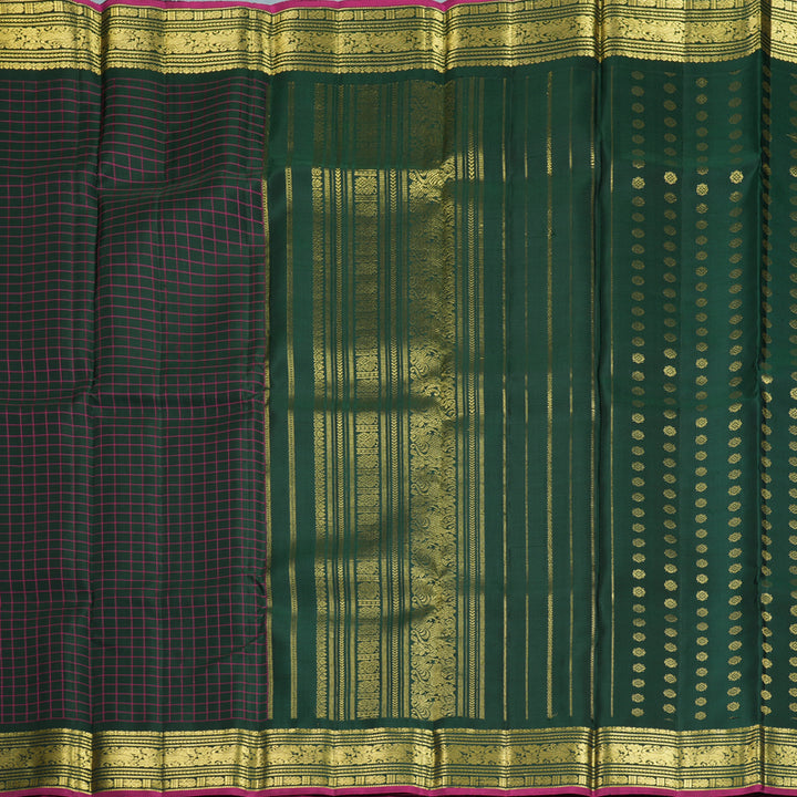 Hayagrivas Handloom Karum Pachai Kanjivaram Silk Saree KBF969I10-2