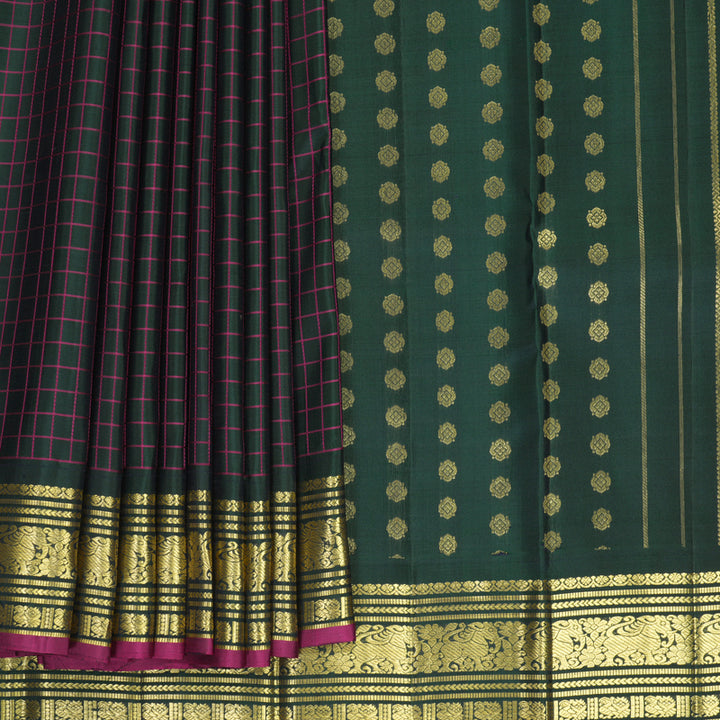 Hayagrivas Handloom Karum Pachai Kanjivaram Silk Saree KBF969I10-2