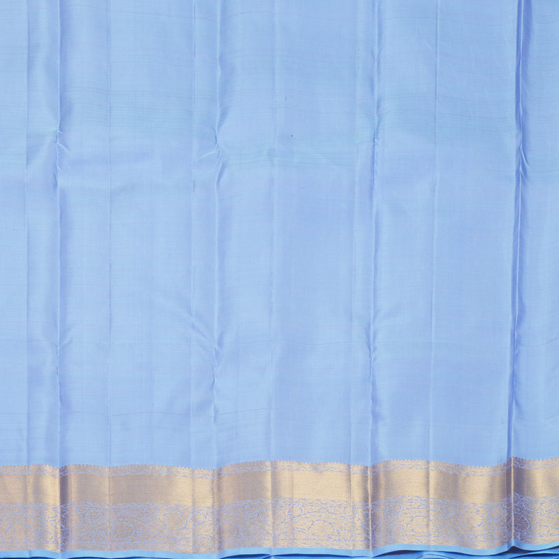 Hayagrivas Handloom Lilac Kanjivaram Silk Saree with Powder Blue Border KBF969I11-1