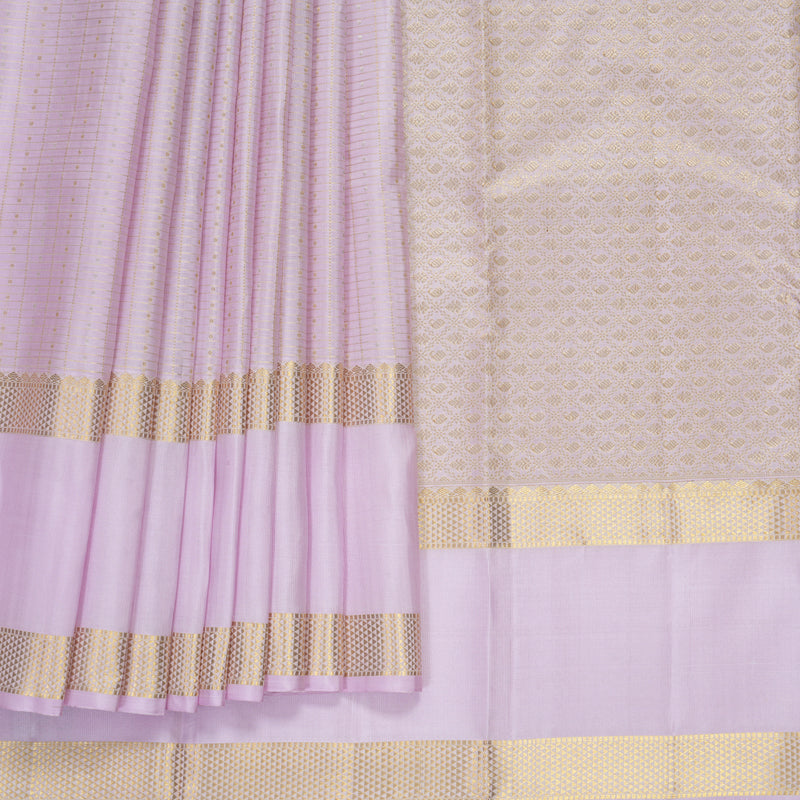 Hayagrivas Handloom Lilac Kanjivaram Silk Saree KBF969I12-2