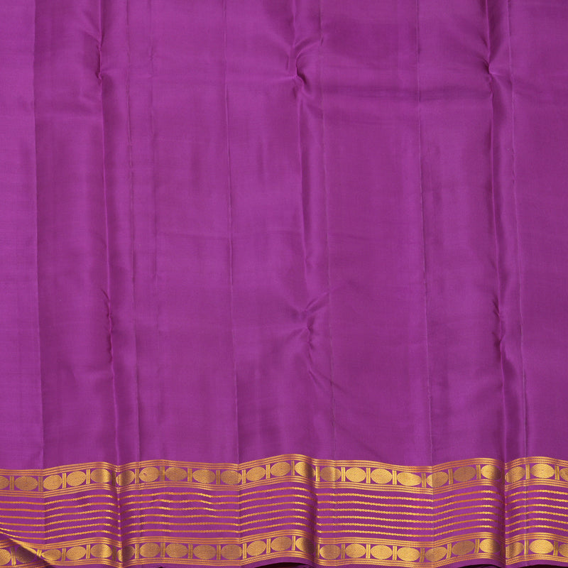 Hayagrivas Handloom Purple Kanjivaram Silk Saree with Magenta Border KBF969I14-1