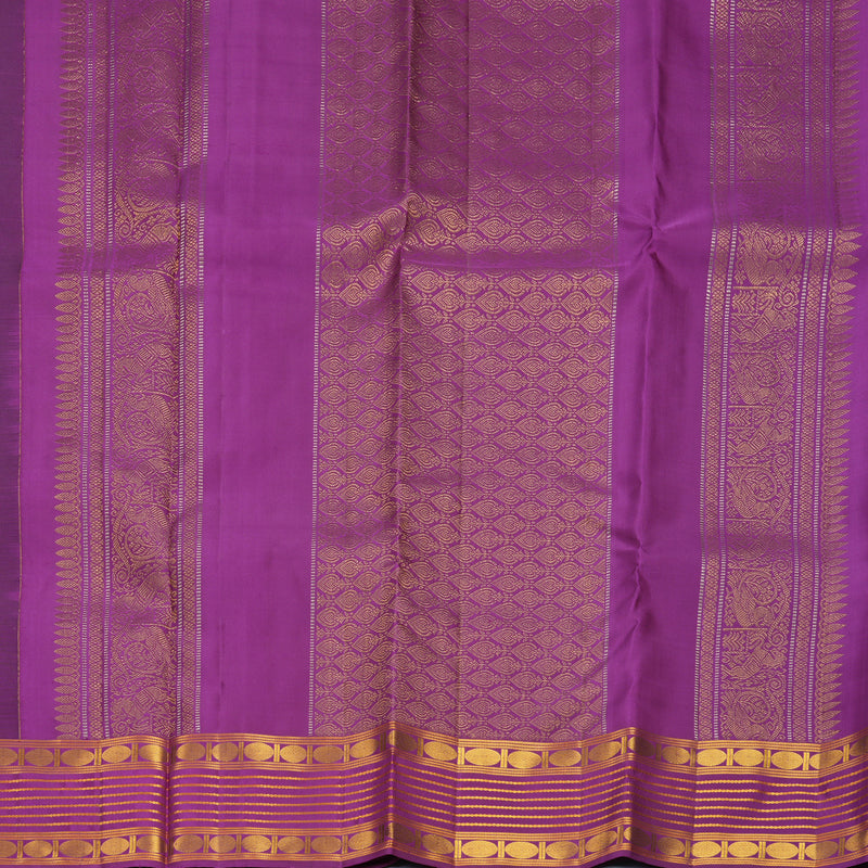 Hayagrivas Handloom Purple Kanjivaram Silk Saree with Magenta Border KBF969I14-1