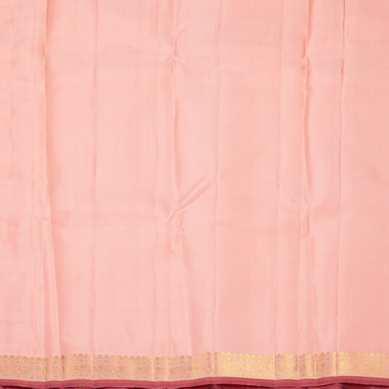 Hayagrivas Handloom Peach Orange Kanjivaram Silk Saree KBF969I3-1