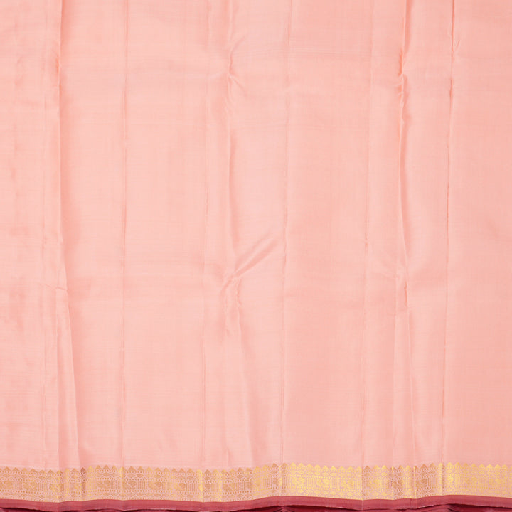 Hayagrivas Handloom Peach Orange Kanjivaram Silk Saree KBF969I3-1