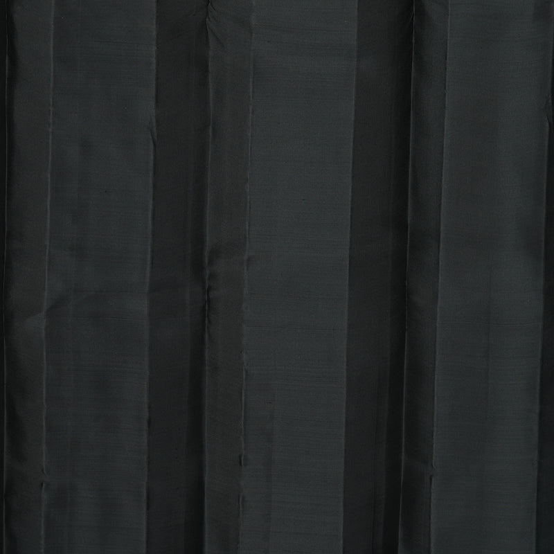 Hayagrivas Handloom Black &amp; White Checks Kanjivaram Silk Saree KBF969I3-4