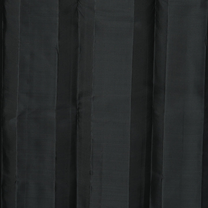 Hayagrivas Handloom Black &amp; White Checks Kanjivaram Silk Saree KBF969I3-4