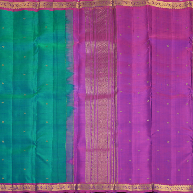 Hayagrivas Handloom Mayilkazhuthu Kanjivaram Silk Saree with Purple Border KBF969I3-5