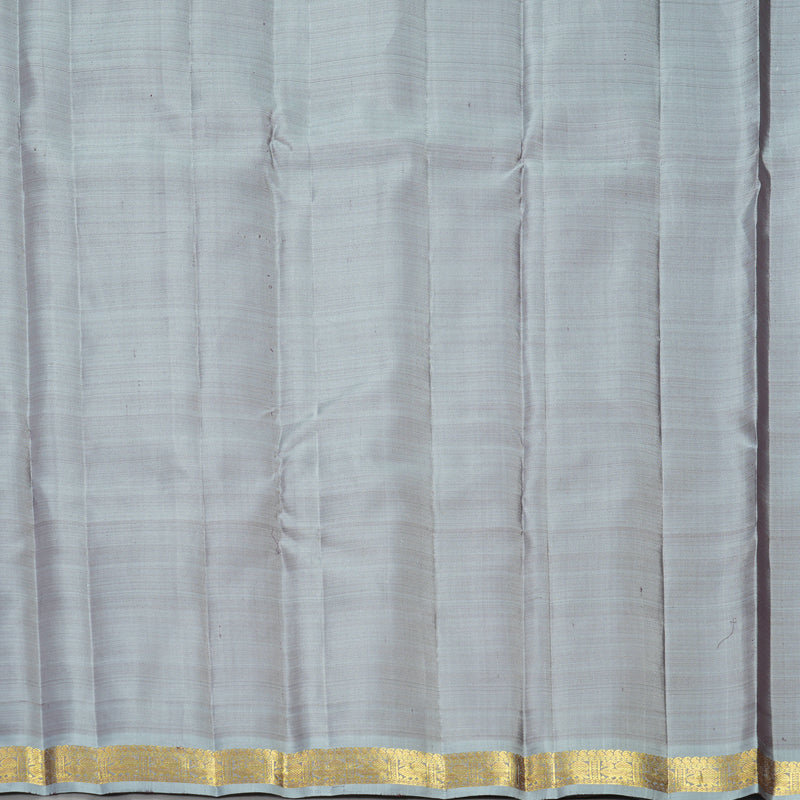 Hayagrivas Handloom Plum Purple Kanjivaram Silk Saree with Grey Border KBF969I3-6