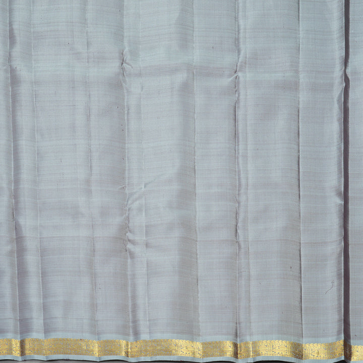 Hayagrivas Handloom Plum Purple Kanjivaram Silk Saree with Grey Border KBF969I3-6