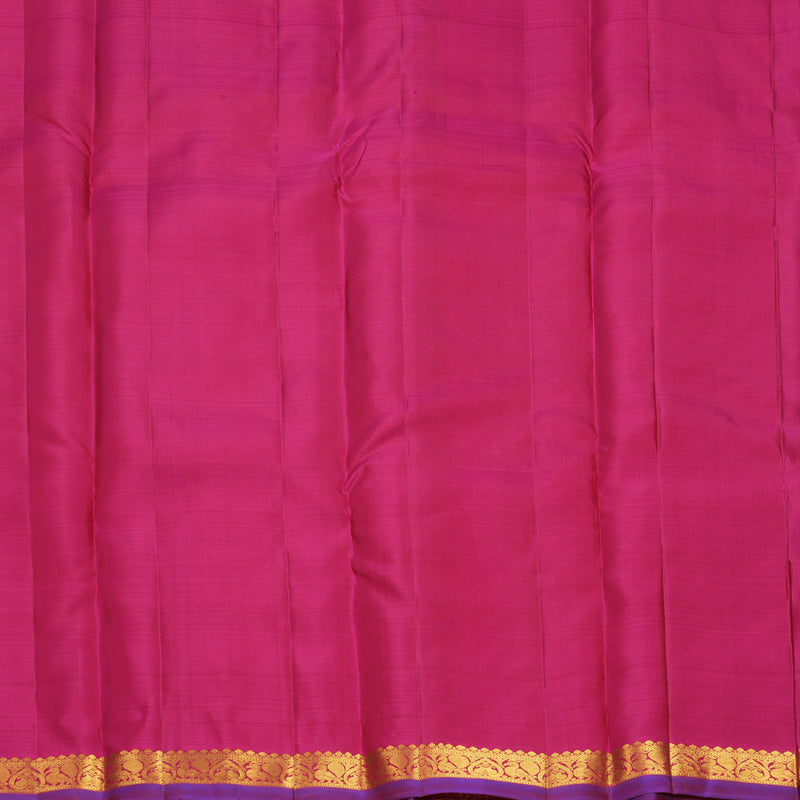 Hayagrivas Handloom Dark Pink Kanjivaram Silk Saree KBF969I3-7