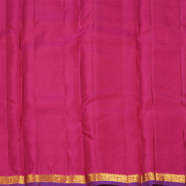 Hayagrivas Handloom Dark Pink Kanjivaram Silk Saree KBF969I3-7
