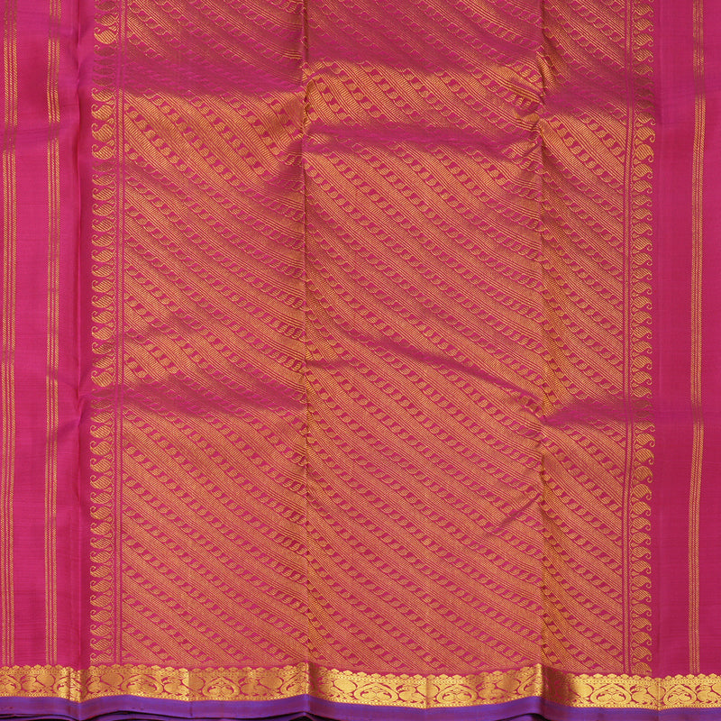 Hayagrivas Handloom Dark Pink Kanjivaram Silk Saree KBF969I3-7