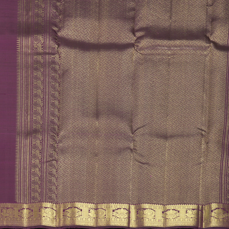Hayagrivas Handloom Purple Kanjivaram Silk Saree KBF969I4-2