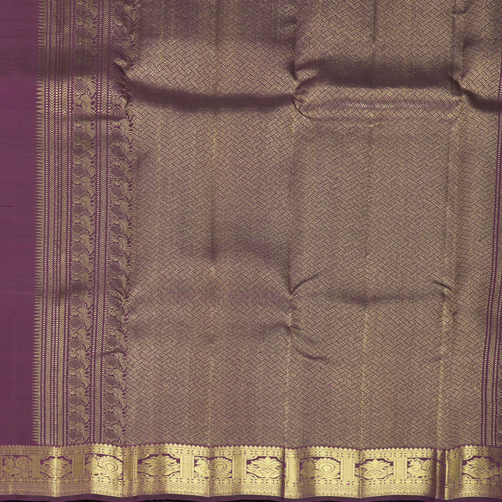 Hayagrivas Handloom Purple Kanjivaram Silk Saree KBF969I4-2