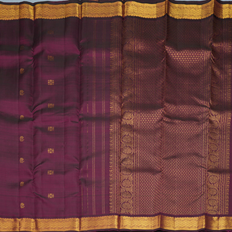 Hayagrivas Handloom Purple Kanjivaram Silk Saree KBF969I4-6
