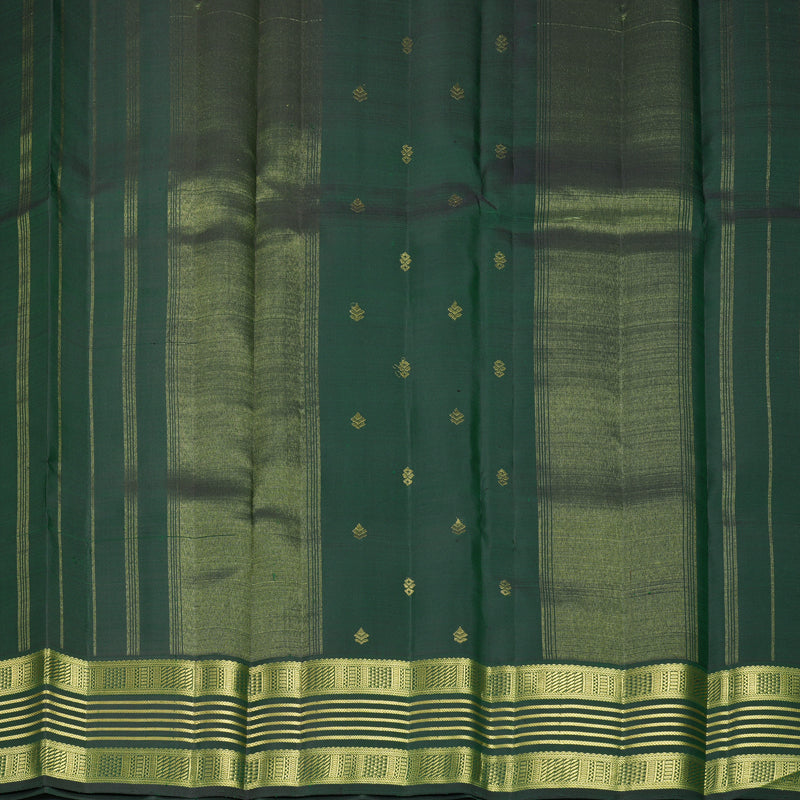 Hayagrivas Handloom Bottle Green Kanjivaram Silk Saree KBF969I6-1