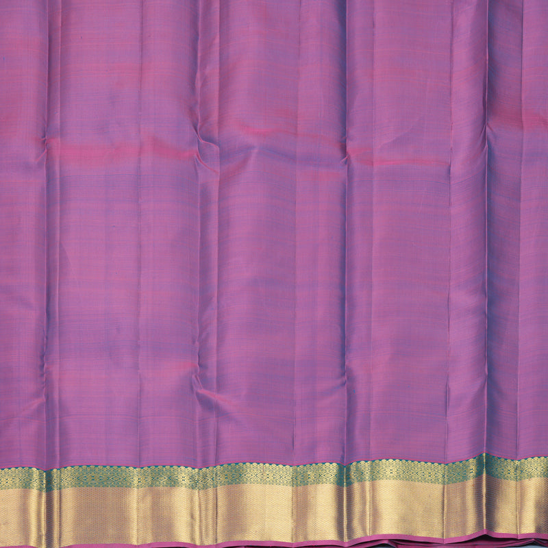 Hayagrivas Handloom Sky Blue Kanjivaram Silk Saree with Mild Pink Border KBF969I6-3