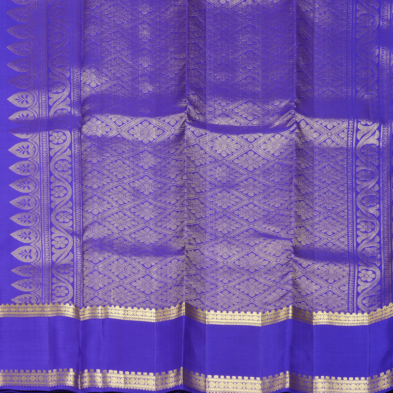 Hayagrivas Handloom MS Blue Kanjivaram Silk Saree KBF969I7-3