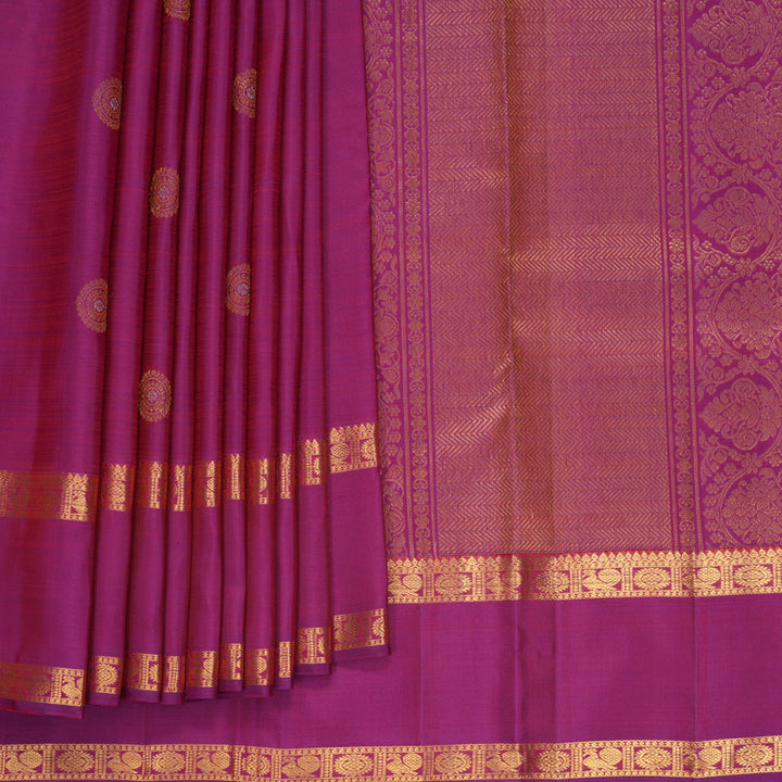 Hayagrivas Handloom Magenta Kanjivaram Silk Saree KBF969I7-5