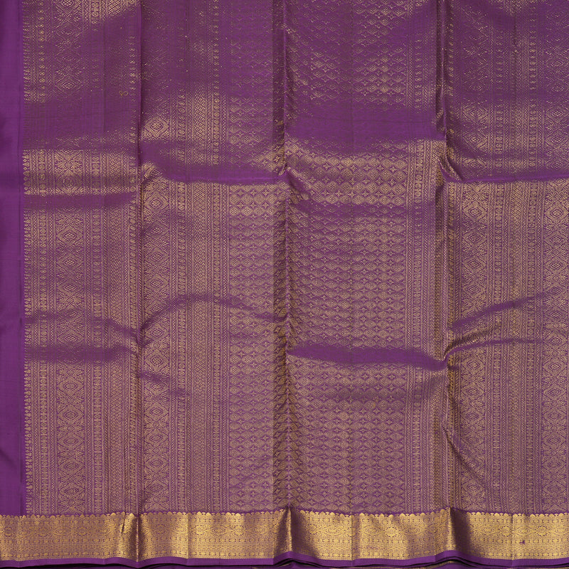 Hayagrivas Handloom Purple Kanjivaram Silk Saree KBF969I8-3