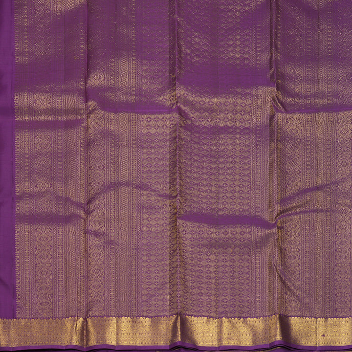 Hayagrivas Handloom Purple Kanjivaram Silk Saree KBF969I8-3