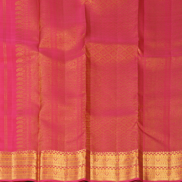 Hayagrivas Handloom Rani Pink Kanjivaram Silk Saree KBF969I8-4