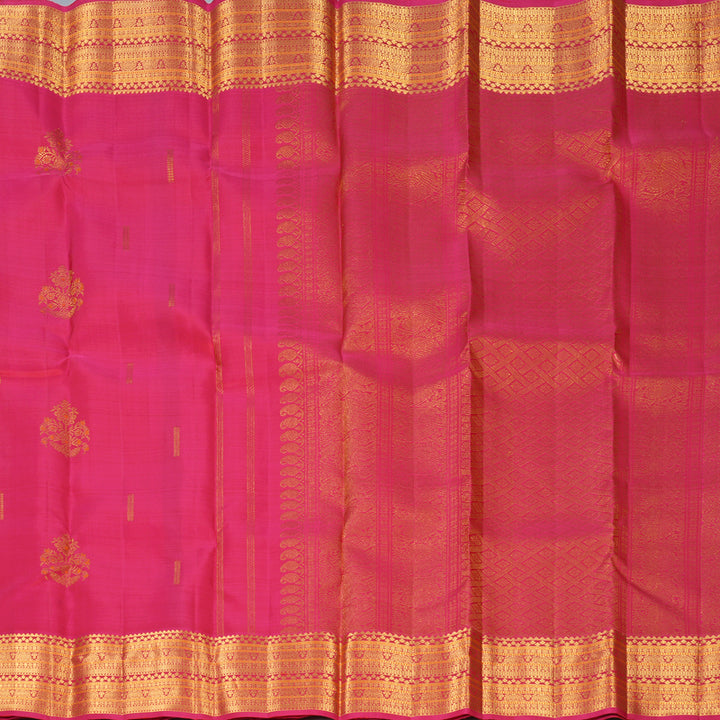 Hayagrivas Handloom Rani Pink Kanjivaram Silk Saree KBF969I8-4