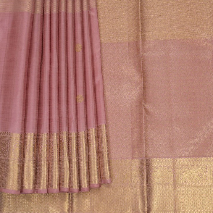 Hayagrivas Handloom Onion Pink Kanjivaram Silk Saree KBF969I8-5