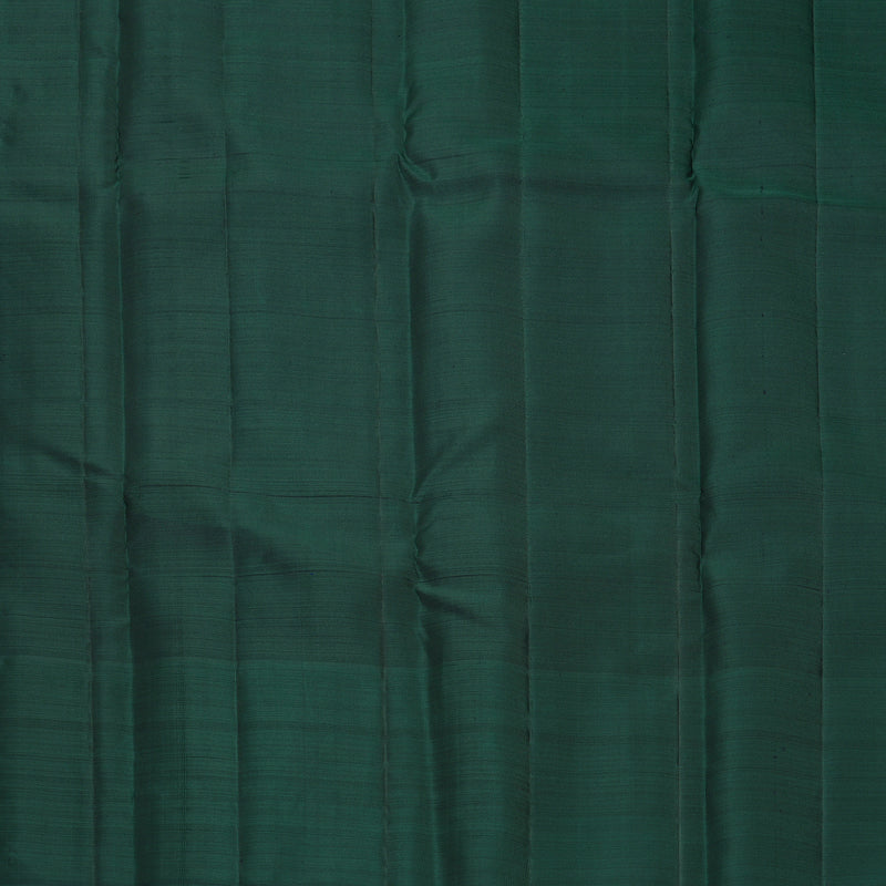 Hayagrivas Handloom Dark Blue Kanjivaram Silk Saree with Peacock Green Border KBF969I9-4