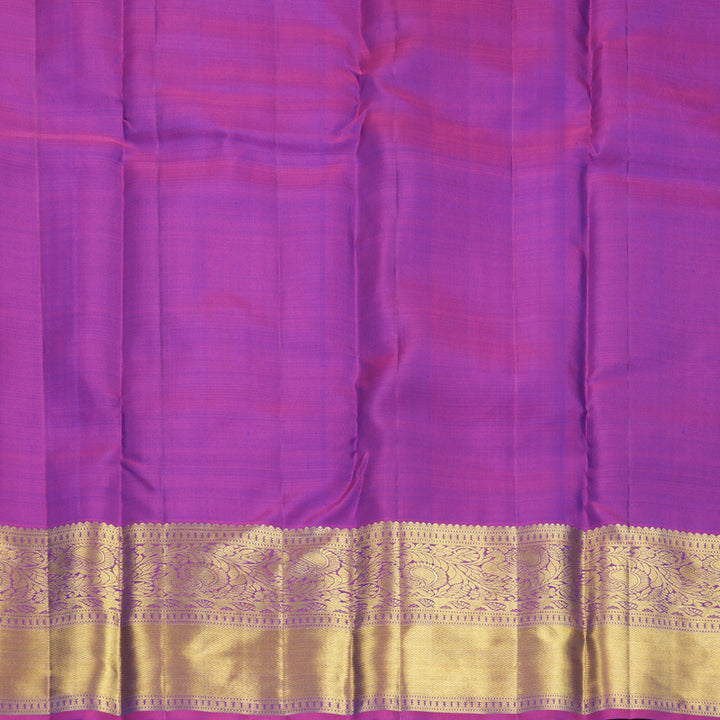 Hayagrivas Handloom Royal Blue Kanjivaram Silk Saree with Purple Border KBF969I9-6