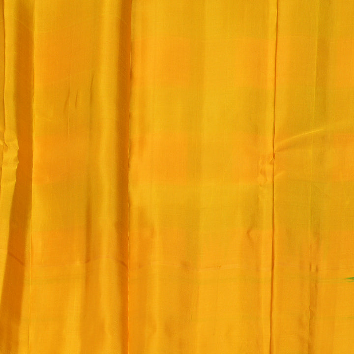 Hayagrivas Handloom Multicolour Checks Kanjivaram Silk Saree with Mustard Yellow Border KBF970I2-2