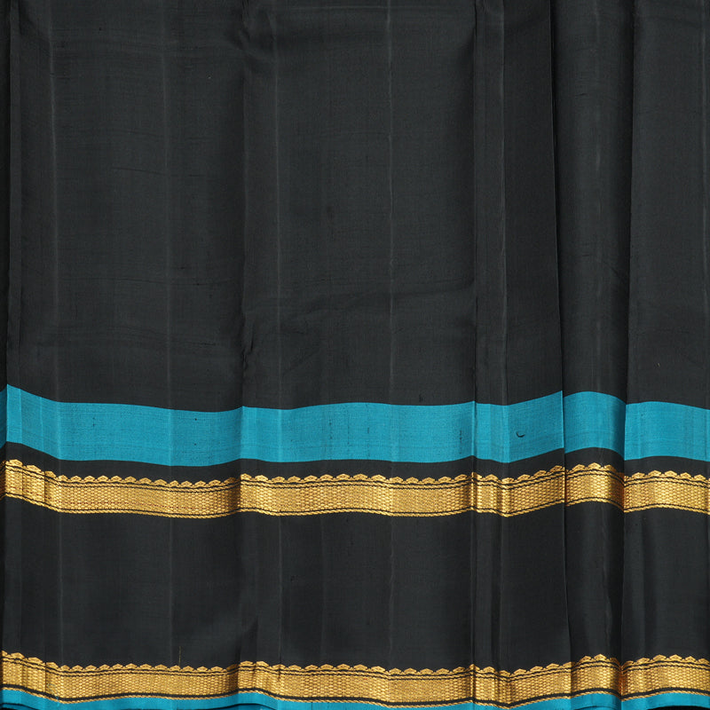 Hayagrivas Handloom Rose Pink Kanjivaram Silk Saree with Black Border KBF970I3-1